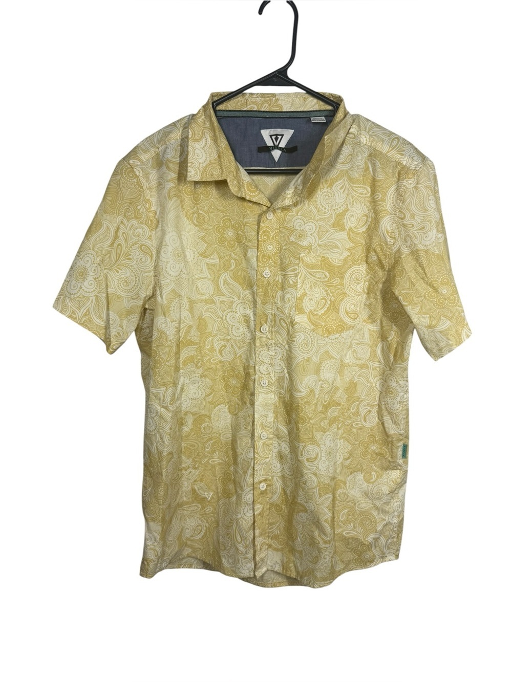 Vissla Panorama Eco Short Sleeve Shirt Mellow Yellow Sz Medium